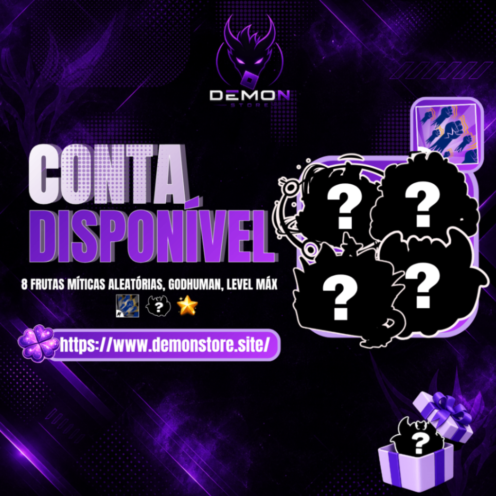 『🎲』8 A 9 FRUTAS MÍTICAS ALEATÓRIAS + GODHUMAN + LEVEL MÁX