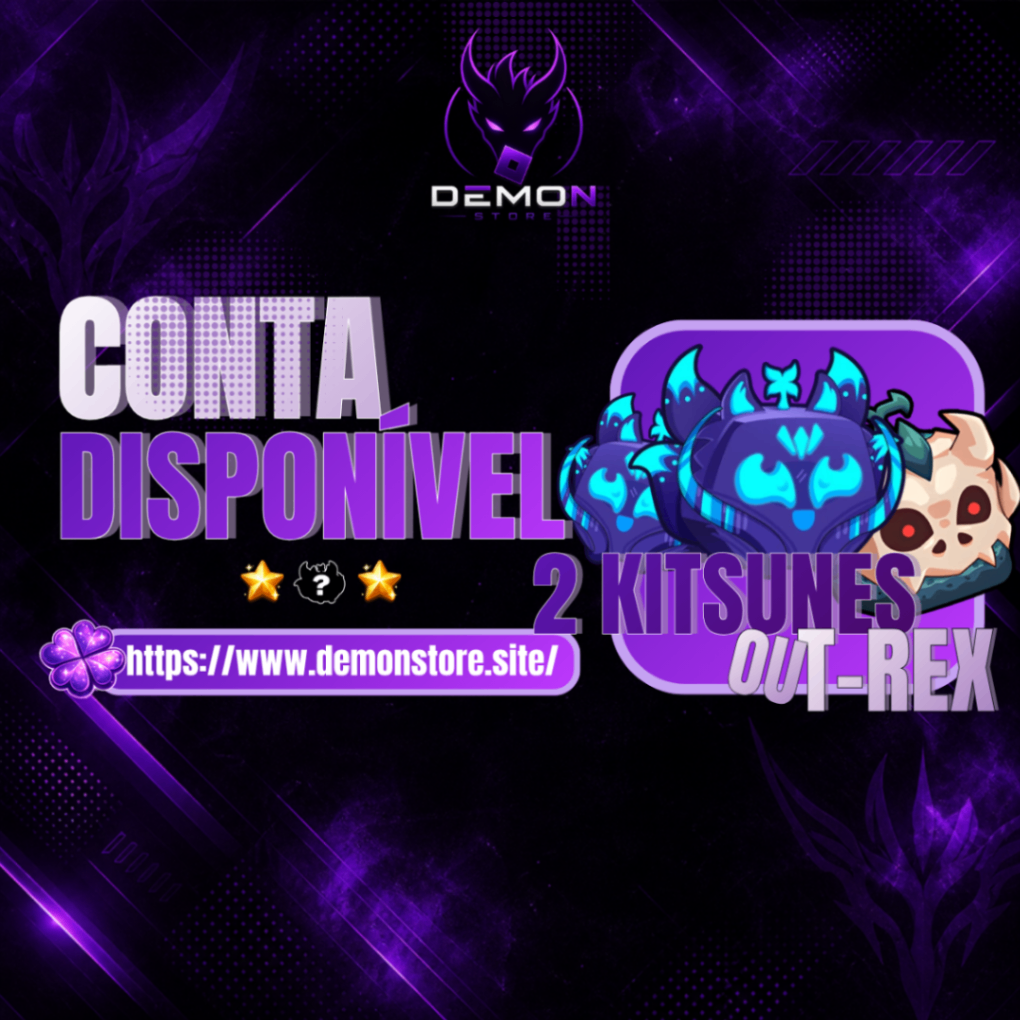 🦊🦊🦖Conta com 2 Kitsune ou T-rex
