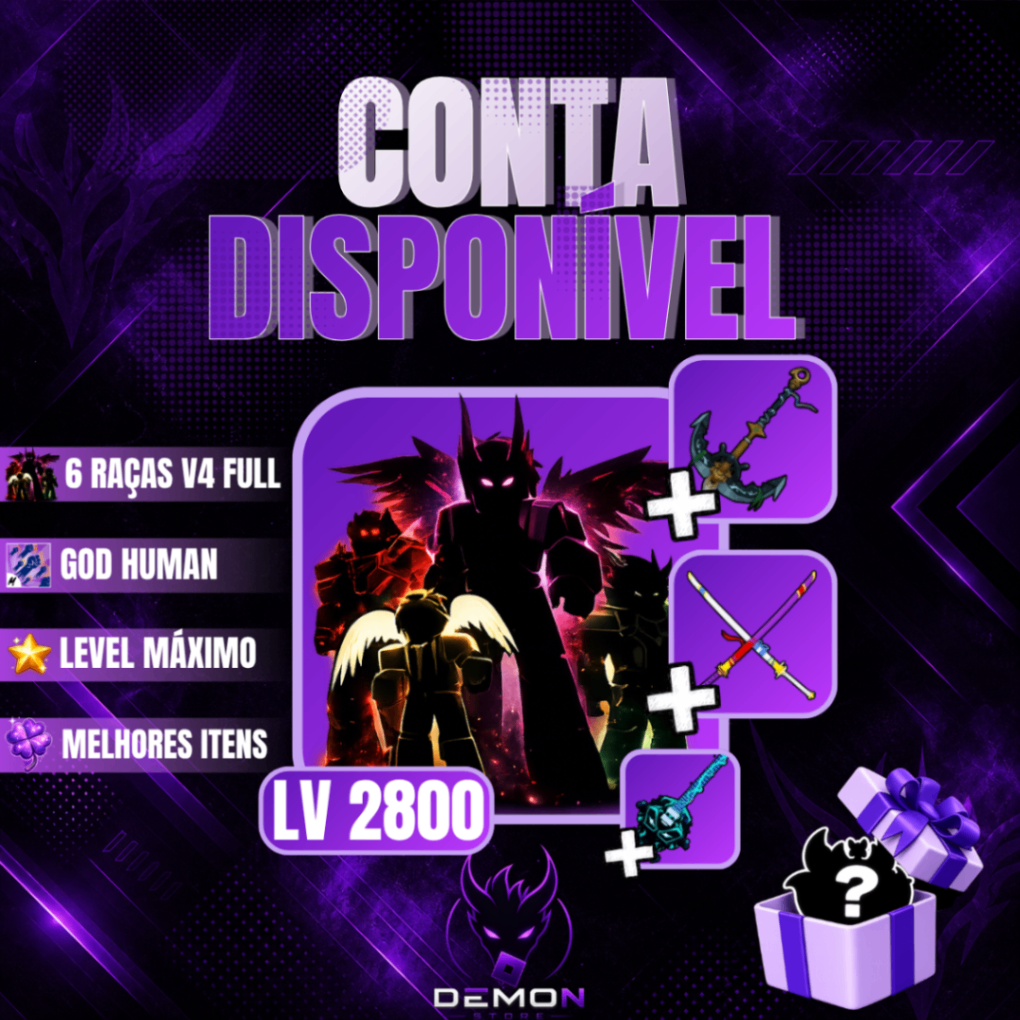 6 Raças V4 FULL + 💪 GODHUMAN + CDK + SHARK ANCHOR + SOUL GUITAR + LEVEL MÁXIMO