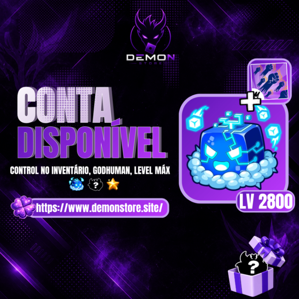 『💙』CONTROL REWORK NO INVENTÁRIO + 90% GODHUMAN + 90% LEVEL MÁXIMO