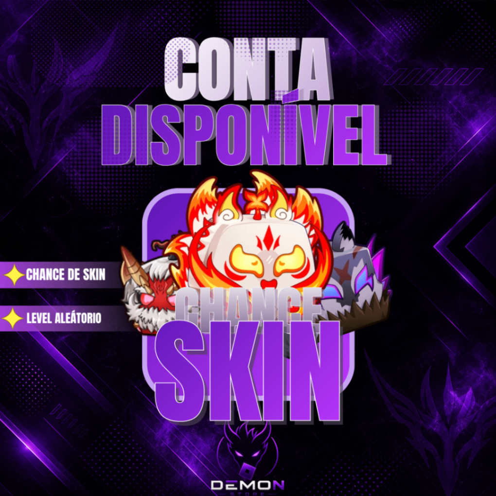 Conta com Chance de Skin RARA + Level Aleatório