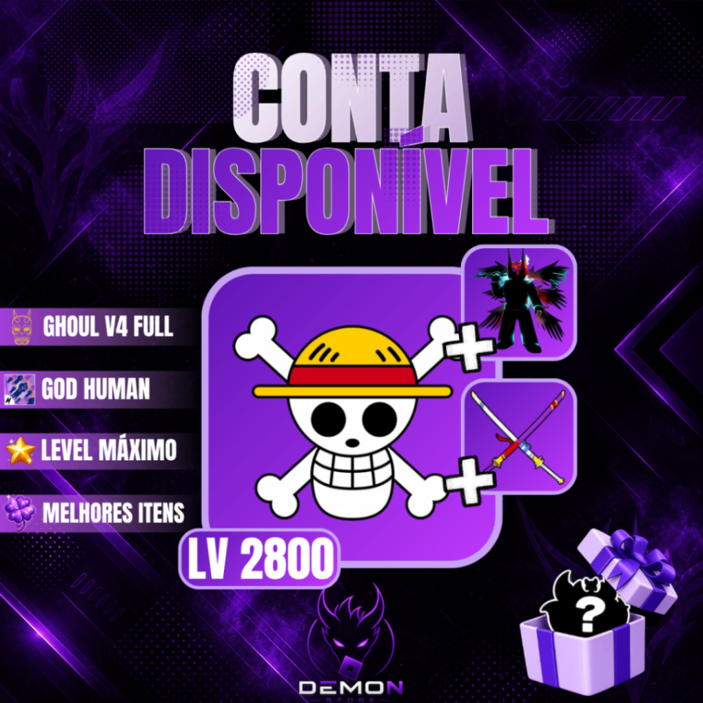 『🩸』 GHOUL FULL V4 + 30 MILHÕES DE BOUNTY + CDK + 💪 GODHUMAN + LEVEL MÁXIMO