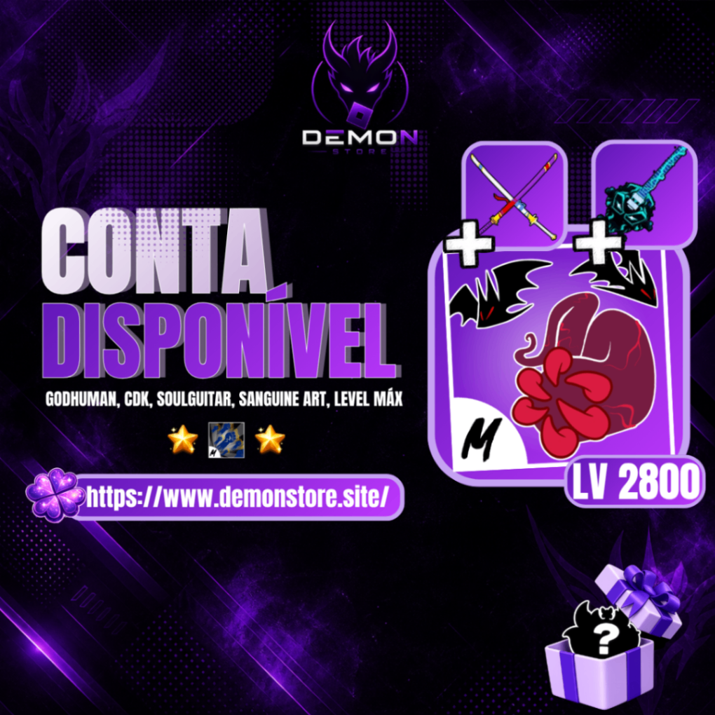 『🩸』CONTA COM SANGUINE ART + CDK + SOULGUITAR + LEVEL MÁXIMO